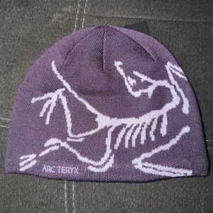 Unisex Arc'teryx Lavender Beanie with White Design
